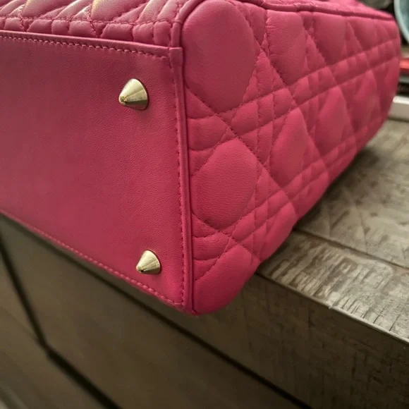 Dior Pink Quilted Handbag - Picture 9 of 16